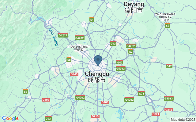 Kaart met locatie Wolong Great Panda National Park